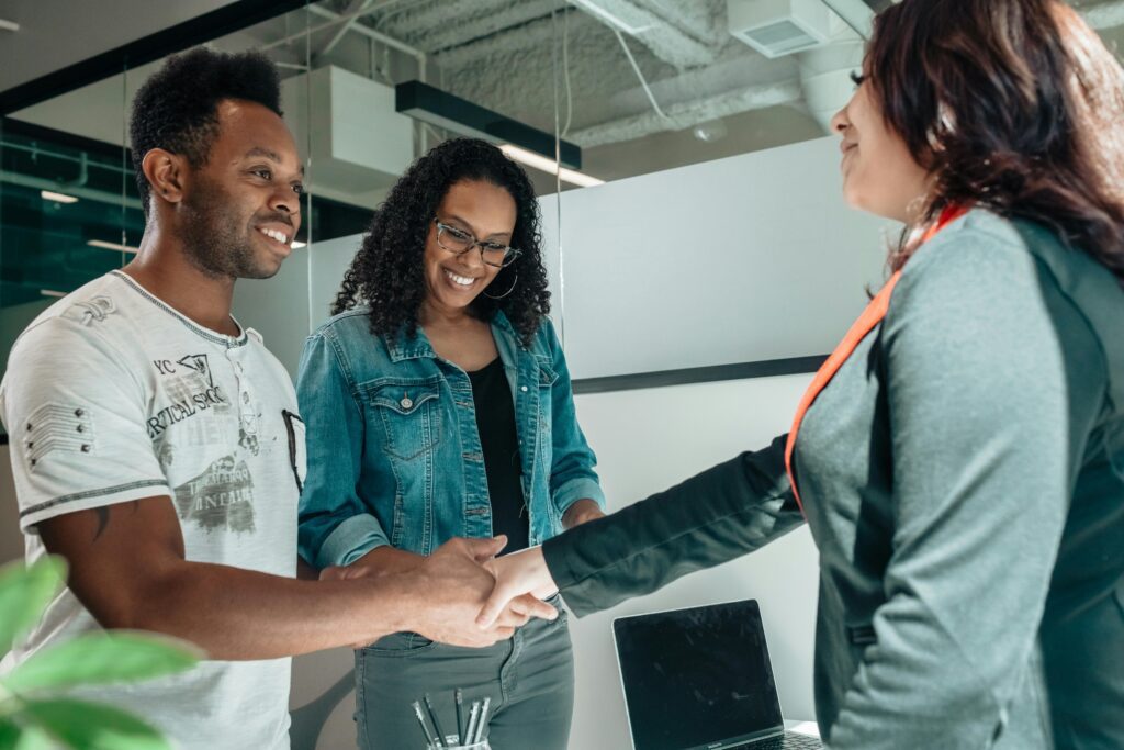 could shaking hands with financial advisor